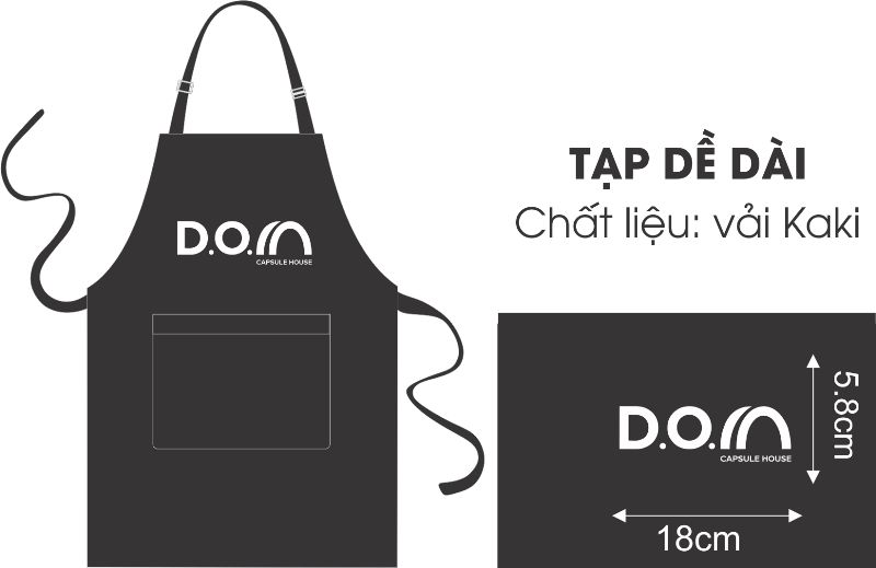 Mẫu thiết kế tạp dề D.O.M Capsule Coffee