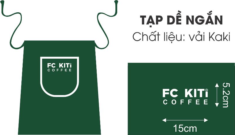 Mẫu thiết kế tạp dề đồng phục FcKiti Coffee